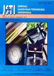 Jurnal Sains dan Teknologi Vol 14 No 3 Th 2012.